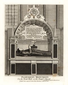 Pomnik Edmunda Plowdena na północnej ścianie w kościele Temple autorstwa John Thomas Smith