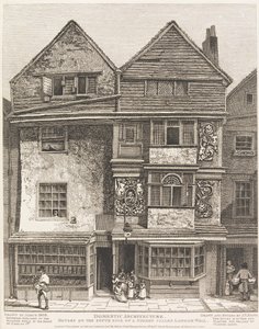 Domy po południowej stronie ulicy zwanej London Wall autorstwa John Thomas Smith