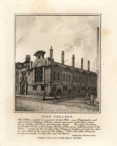 Sion College, przy London Wall, niedaleko Cripplegate autorstwa John Thomas Smith