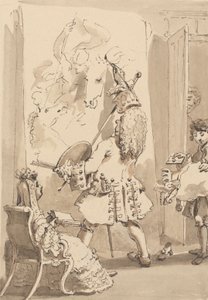 Chłopiec Sir Jamesa Thornhilla wchodzący do pokoju malarskiego swojego mistrza, aby dostarczyć pakiet i list w obecności Lady Thornhill autorstwa John Thomas Smith