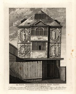 Sir Paul Pinders Lodge w Half Moon Alley autorstwa John Thomas Smith