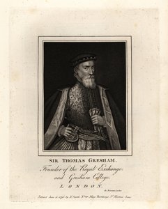 Sir Thomas Gresham, angielski kupiec i finansista, założyciel Royal Exchange i Gresham College autorstwa John Thomas Smith