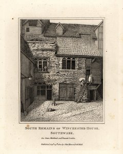 Południowe pozostałości Domu Winchester, Southwark autorstwa John Thomas Smith