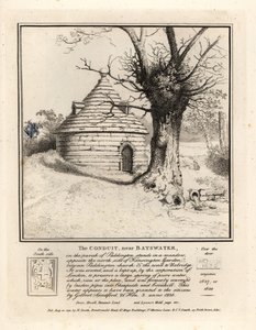 Kanał w pobliżu Bayswater w Paddington, zbudowany w celu zachowania dużego źródła czystej wody autorstwa John Thomas Smith