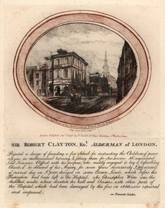 Zachodni front Szkoły Matematycznej, Szpital Chrystusa autorstwa John Thomas Smith