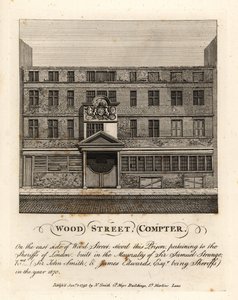 Wood Street Compter, więzienie należące do szeryfów Londynu, zbudowane w burmistrzu Sir Samuela Strange