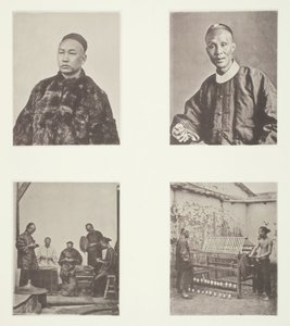 Kantoński dżentelmen, Kantoński dżentelmen, Schroffing Dollars, Reeling Silk, ok. 1900 1868. autorstwa John Thomson