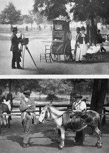 Fotografowanie na ulicy Wspólnej i czekanie na wynajem, 1876-77 (woodburytype) autorstwa John Thomson