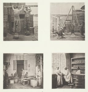 Herbaty z kaparami i proszkiem strzelniczym, Ważenie herbaty na eksport, Herbaciarnia..., ok. 1900 1868. autorstwa John Thomson