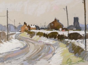 Pejzaż zimowy (pastelowy) autorstwa John Tookey