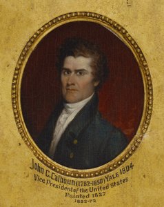 John Caldwell Calhoun (1782–1850), licencjat (B.A.) w 1804 r., doktor nauk prawnych (LL.D.) w 1822 r. autorstwa John Trumbull