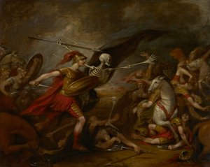 Joshua w bitwie pod Ai – z udziałem śmierci autorstwa John Trumbull