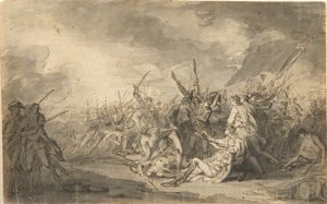 Studium śmierci generała Warrena w bitwie o bunkier autorstwa John Trumbull