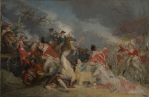Śmierć generała Mercera w bitwie pod Princeton, 3 stycznia 1777 (niedokończona wersja) autorstwa John Trumbull