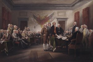Deklaracja Niepodległości, 4 lipca autorstwa John Trumbull