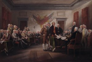 Deklaracja Niepodległości z 4 lipca 1776 roku. autorstwa John Trumbull