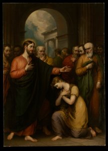 Kobieta przyłapana na cudzołóstwie autorstwa John Trumbull