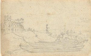 Bez tytułu, z folio: Szkice we Francji i Niemczech, jeden z 22 arkuszy w folio B autorstwa John Trumbull