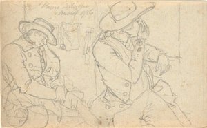 Bez tytułu, z folio: Szkice we Francji i Niemczech, jeden z 22 arkuszy w folio B autorstwa John Trumbull