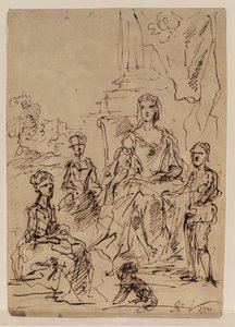 Szkic do grupy portretów rodzinnych, 1730