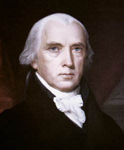 James Madison (1751-1836) (litografia kolorowa) autorstwa John Vanderlyn