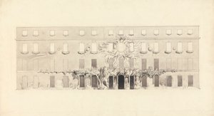 Rysunek architektoniczny budynku z symbolami astrologicznymi autorstwa John Varley