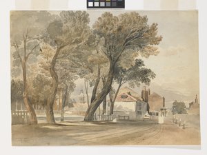 Szkic z natury nad Tamizą (Chelsea) (akwarela na ołówku na białym papierze) autorstwa John Varley