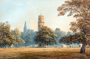 Wieża w Berkhampstead autorstwa John Varley