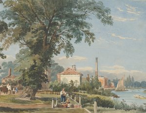 Nad Tamizą w Hammersmith, ca. 1836.