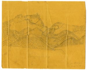 Ilustracja ołówkiem Cumberland Gap, ok. 1862-1865 autorstwa John W. Hopte