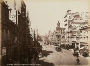 Collins Street, Melbourne, ok.1880 autorstwa John W. Lindt