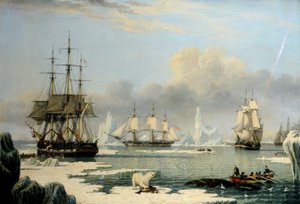 Wielorybnicy w Arktyce 1820-49, ok. 1830 (olej na płótnie)
