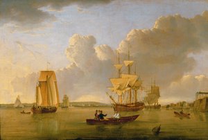 Deptford nad Tamizą z odległym widokiem na Greenwich