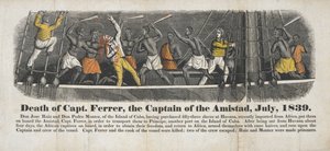 Śmierć kpt. Ferrera, kapitana Amistad, lipiec 1839 r.