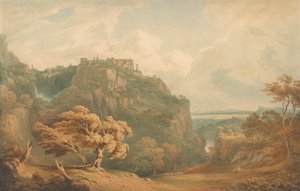 Uma vista do Tivoli olhando para Romepolish autorstwa John Warwick Smith