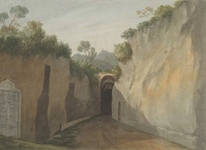 Wejście do groty Posillipo, Neapol, 1778-79. autorstwa John Warwick Smith