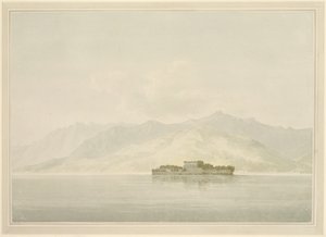 Isola Madre, Jezioro Maggiore, ok. 1781 (wc nad grafitem na papierze czerpanym) autorstwa John Warwick Smith
