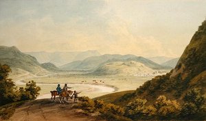 Llangollen (akwarela na papierze) autorstwa John Warwick Smith