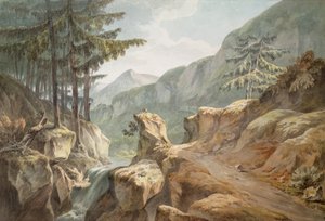 Mount Splugen, granica szwajcarsko-włoska, 1781 (wc na papierze)