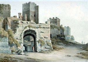 Porta Tiburtina (obecnie Porta di San Lorenzo), Rzym, wnętrze autorstwa John Warwick Smith