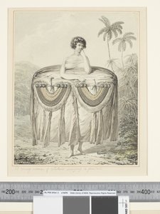 F.12 Młoda kobieta z Otaheite przynosząca prezent, ok. 1773-84 (akwarela) autorstwa John Webber