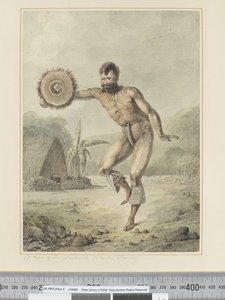 F.36 Człowiek z kanapek, taniec, ok. 1773-84 (akwarela) autorstwa John Webber
