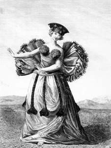 Nawyk młodej kobiety tańczącej w Otaheite, c.1785 (rycina) autorstwa John Webber