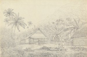 Widok na wyspę Krakatau autorstwa John Webber