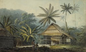Zobacz na wyspie Krakatoa, autorstwa John Webber