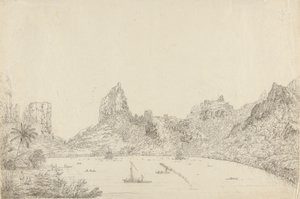 Widok na port Taloo na wyspie Eimeo autorstwa John Webber