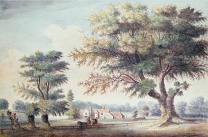 The Old Cheesecake House, na północ od Serpentine, 1786 r. autorstwa John White
