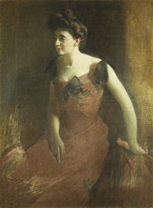 Kobieta w czerwonej sukience, 1900