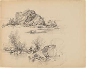 Skały wzdłuż brzegu jeziora [odbyt] autorstwa John William Casilear