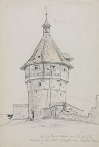 Okrągła Wieża, Zamek Munot, Szafuza, Szwajcaria, 1842 r.
